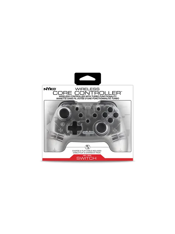 Nyko Wireless Core Controller (Clear) for Nintendo Switch - Wired Controller - Android