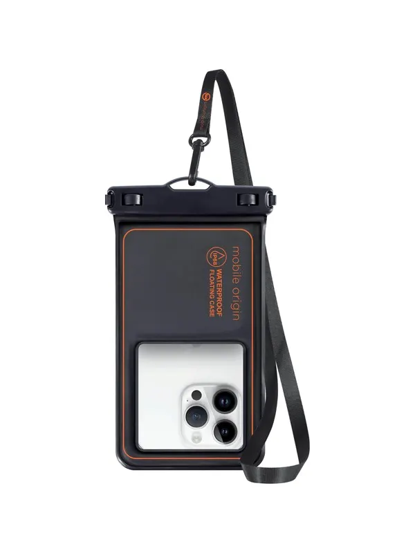 Mobile Origin Waterproof Floating Case 6 -8" - black/orange