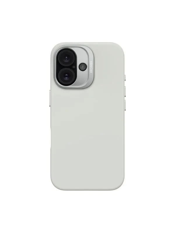 Decoded AntiMicrobial Silicone Backcover for iPhone 16 Stone Grey (Clay)