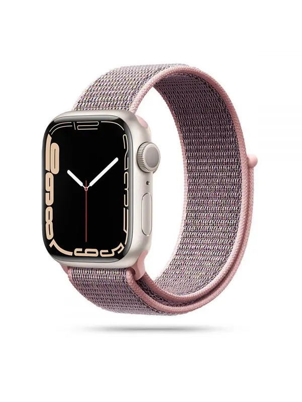 Tech-Protect Nylon Strap for Apple Watch 4 / 5 / 6 / 7 / 8 / 9 / SE (38/40/41 mm) - Pink