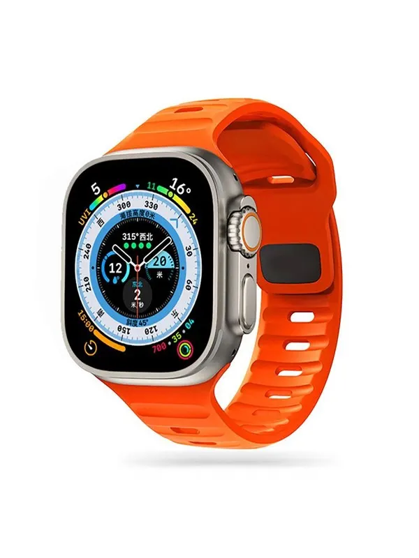 Tech-Protect IconBand Line Strap for Apple Watch 4 / 5 / 6 / 7 / 8 / 9 / SE / Ultra 1 / 2 (42 / 44 / 45 / 49 mm) - Orange