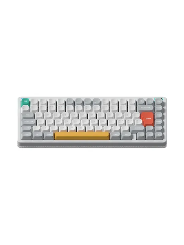 NuPhy Halo75 V2 Ionic White - Lemon - Gaming Keyboard - Utan numpad - Nordisk - Vit