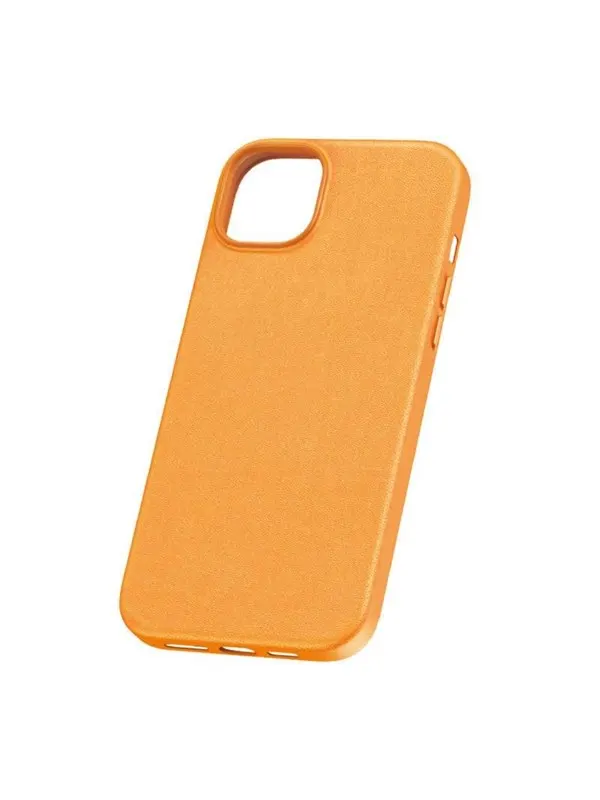 Baseus Phone Case for iPhone 15 Plus Fauxther Series (Orange)