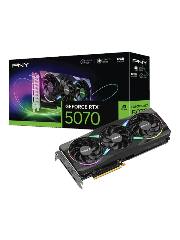 PNY GeForce RTX 5070 Epic-X - 12GB GDDR7 RAM - Grafikkort