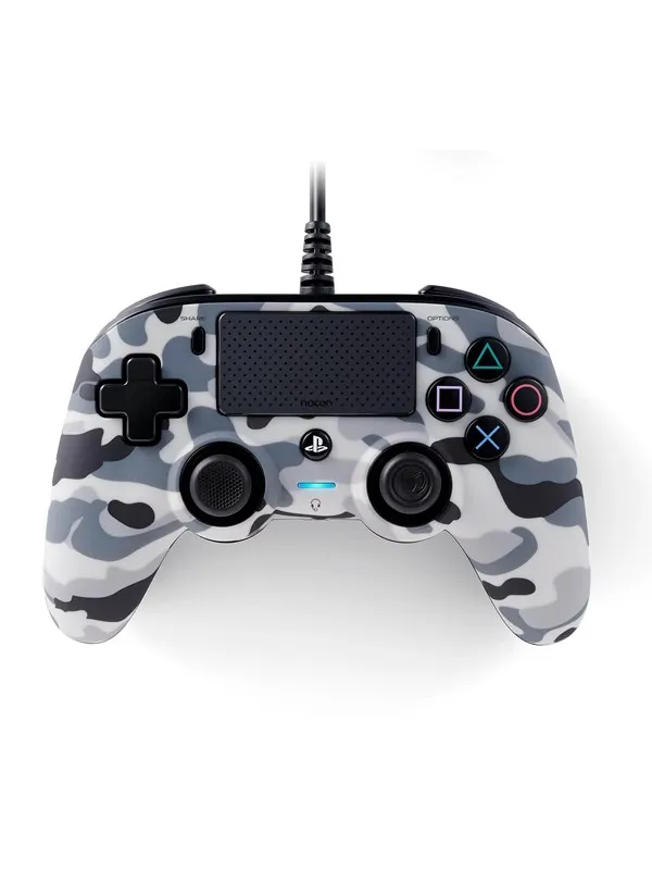 NACON PS4 Nacon Wired Compact Controller - Camo Grey - Wired Controller - Sony PlayStation 4