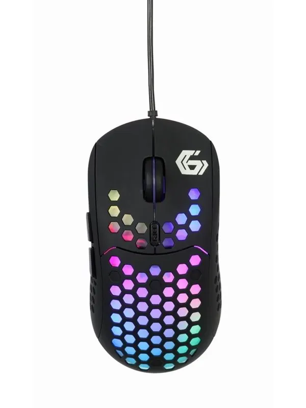 Gembird Ragnar RX400 - Gamingmus - Optic - 6 knappar - Svart med RGB ljus