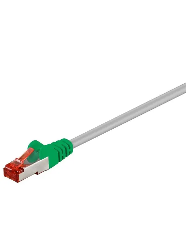 Pro CAT 6 Crossover-patch cable S/FTP (PiMF) grey green - Grön - 1m