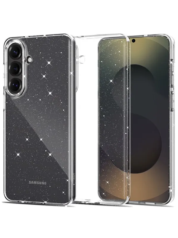 Tech-Protect FlexAir Case for Samsung Galaxy S26+ - Transparent Glitter