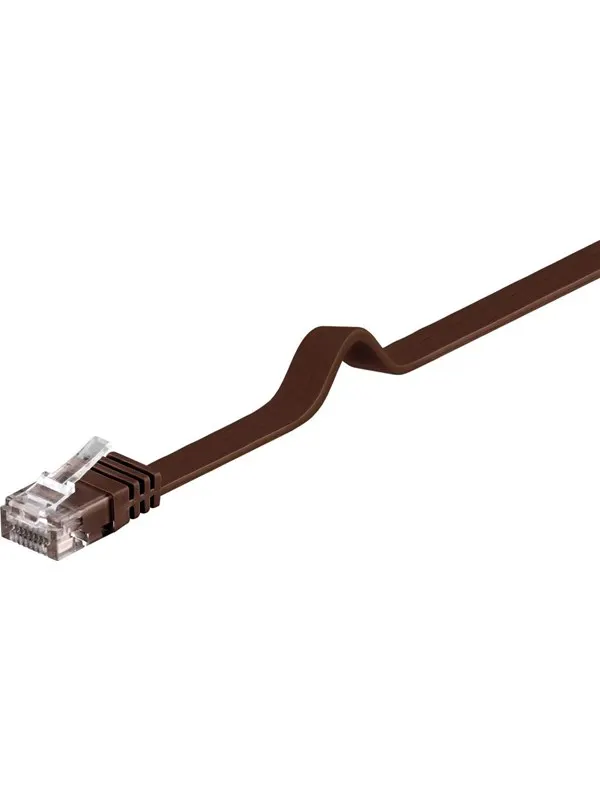 Pro LAN CAT 6 Flat U/UTP - Brun - 1m
