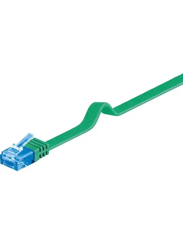 Pro LAN CAT 6A U/UTP flat - Grön - 3m