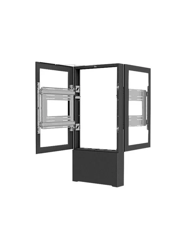 Legrand Chief Impact Floor Kiosks Series LF55UBP-B2B stand - for 2 LCD displays / AV System - black - Max 56.7 kg - recommended for 55"