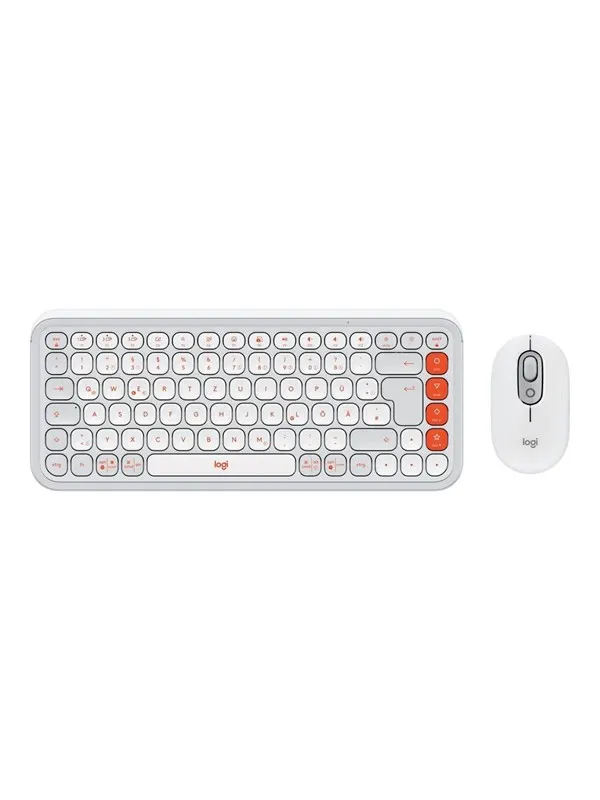 Logitech POP Icon Combo - Tastatur & Mus set - Tysk - Vit