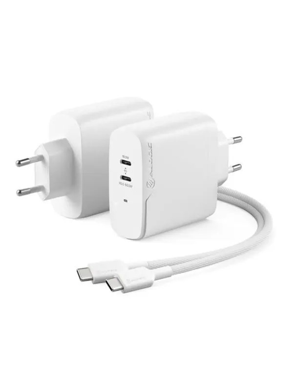 ALOGIC 2X63 Rapid Power 63W GaN Charger - Incl. 2m USB-C Charging Cable