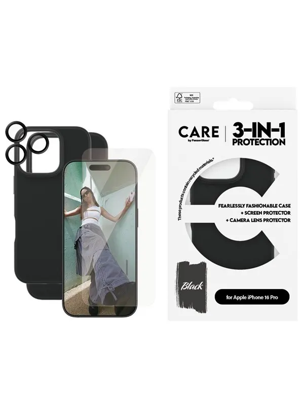 CARE by PanzerGlass Fashion 3-in-1 Bundle iPhone 16 Pro