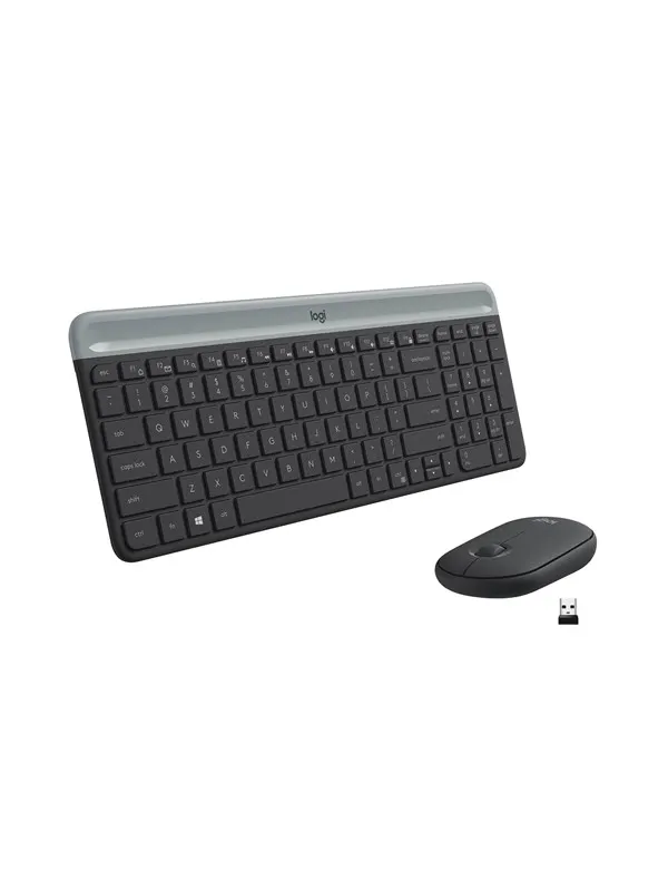 Logitech Slim Wireless Combo MK470 - Tastatur & Mus set - Engelska (UK) - Svart