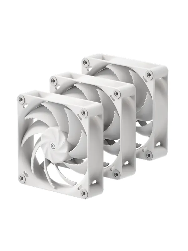 Havn H12 - Triple pack - Chassi fläkt - 120mm - Vit - 32 dBA