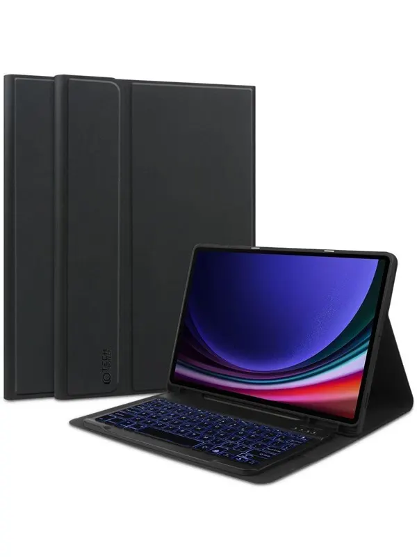 Tech-Protect SC Pen + Keyboard Case with Keyboard for Samsung Galaxy Tab S9 FE 10.9" X510 / X516B - Black