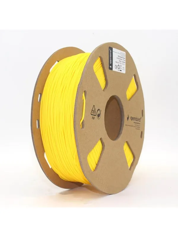 Gembird TPE-fiber - Yellow - 1.75mm ø - 1 kg