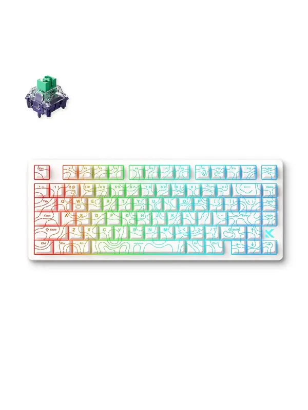 MCHOSE Jet 75 Kailh Magnetic God Hall Effect - Gaming Keyboard - Utan numpad - Engelska (US) - Vit