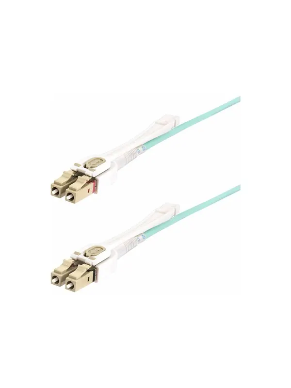 StarTech.com 3m (10ft) LC to LC (UPC) OM4 Multimode Fiber Optic Cable - patch cable - 3 m - aqua - Grön - 3m