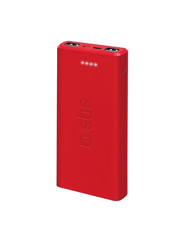 SBS snabbladdande powerbank - 10 000 mAh - Röd - 10000 mAh