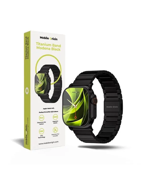 Mobile Origin Titanium Band Modena - black - Apple Watch Ultra 49mm