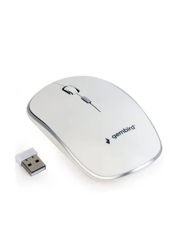 Gembird Wireless optical mouse 4B-01 - Mouse - Optic - 4 knappar - Vit