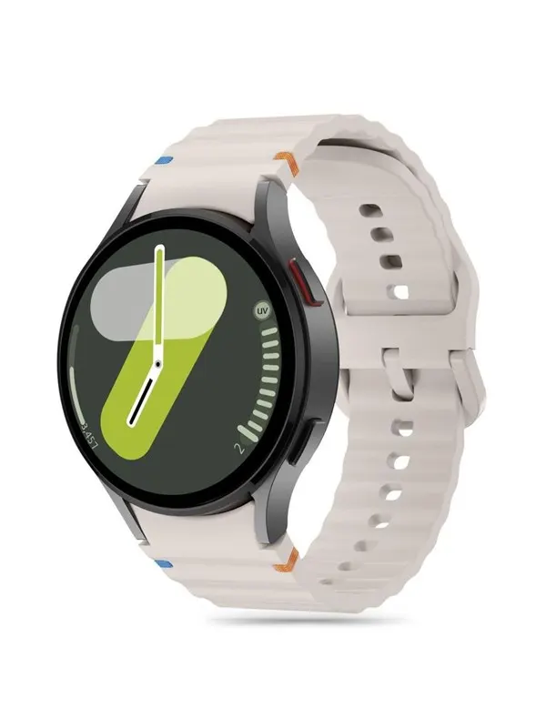 Tech-Protect Silicone Sport Strap for Samsung Galaxy Watch 4 / 5 / 5 Pro / 6 / 7 / FE - Grey