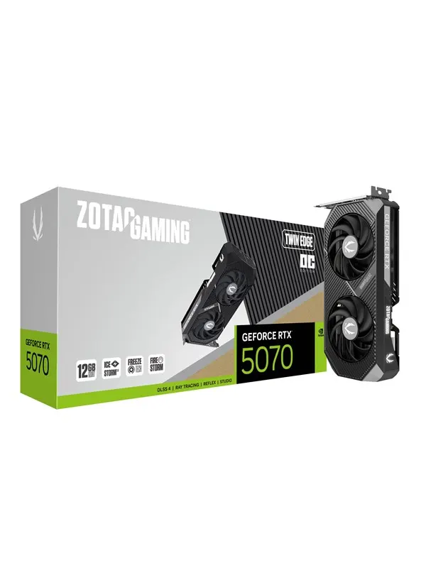 ZOTAC GeForce RTX 5070 Twin Edge OC - 12GB GDDR7 RAM - Grafikkort
