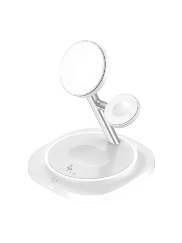 Lippa 3-in-1 Wireless Charger Stand 15W White