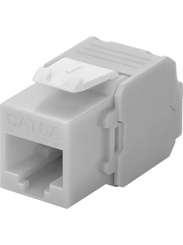 Pro Keystone module RJ45 CAT 6A UTP light gray