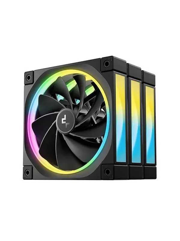 DeepCool FL12R Triple-Pack - Chassi fläkt - 120mm - Svart med RGB LED - 34 dBA