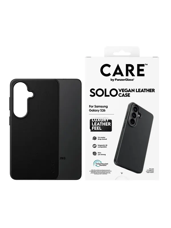 CARE by PanzerGlass Solo Case Black w. Qi Samsung Galaxy S26