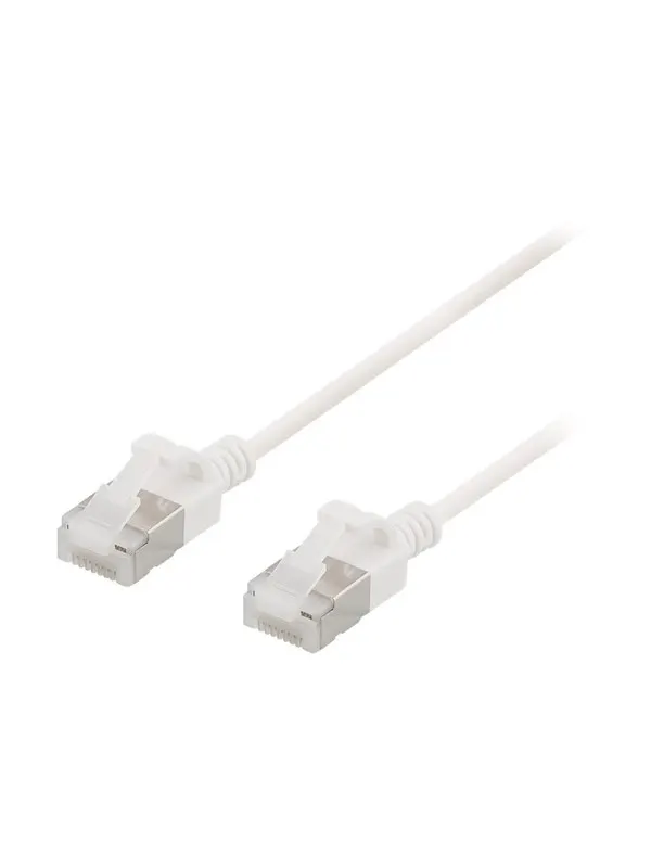 Deltaco patch cable - 2 m - white - Vit - 2m