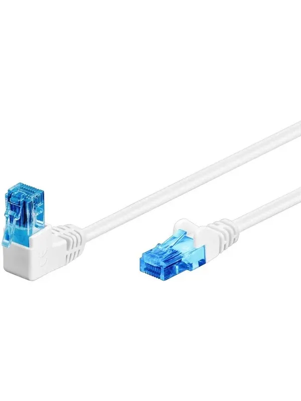 Pro LAN CAT 6A U/UTP 90° - Vit - 10m