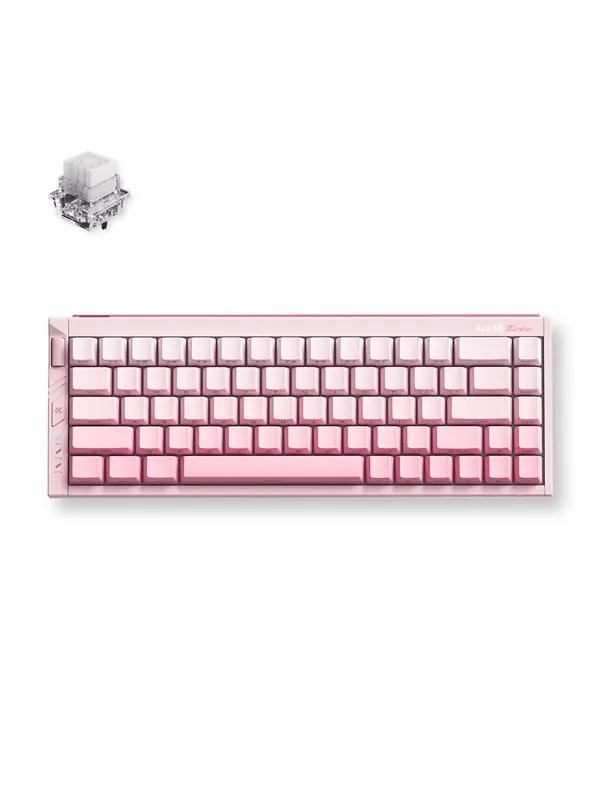 MCHOSE Ace 68 Turbo (Peachy Pink) - Gaming Keyboard - Utan numpad - Engelska (US) - Rosa
