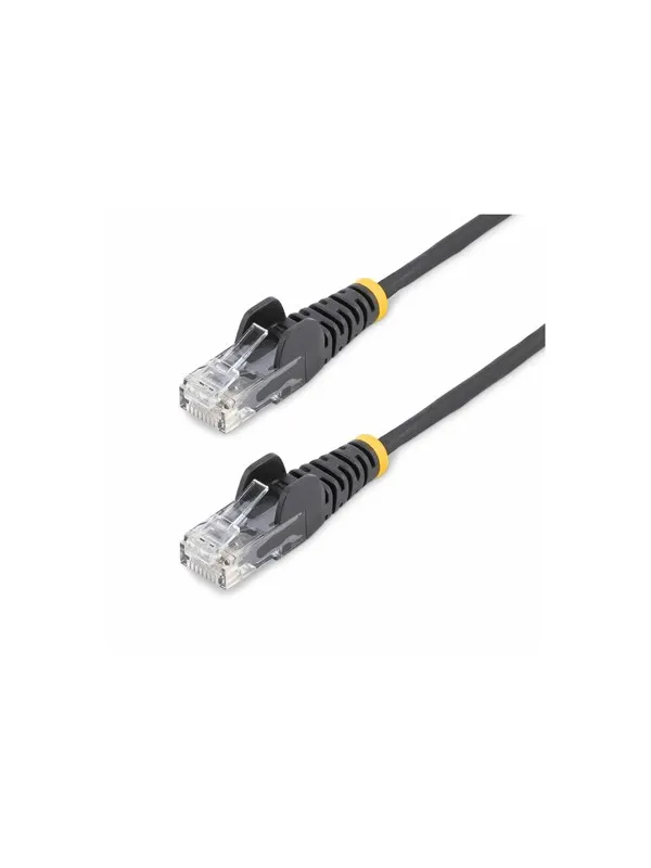 StarTech.com 15m Black Slim CAT6 Ethernet Cable Snagless 28AWG LSZH - patch cable - 15 m - black - Svart - 15m
