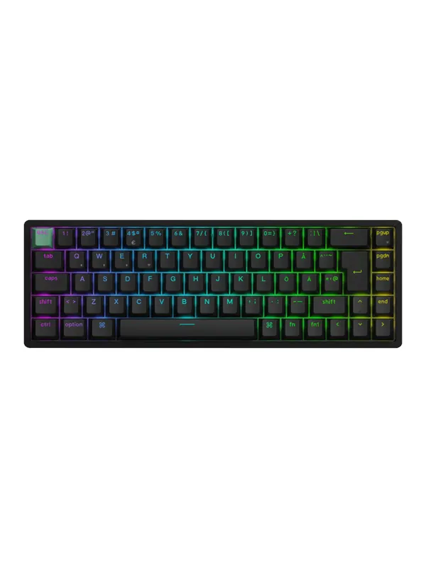 Keychron K6 HE Wireless Tri-Mode - Gaming Keyboard - Utan numpad - Nordisk - Svart