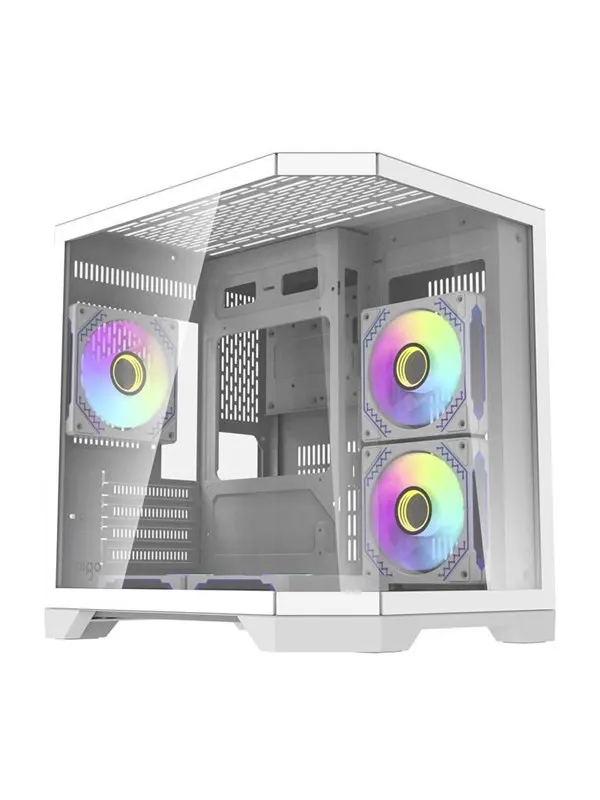 Darkflash FT350 Computer Case + 5 aRGB Fans - Chassi - Vit