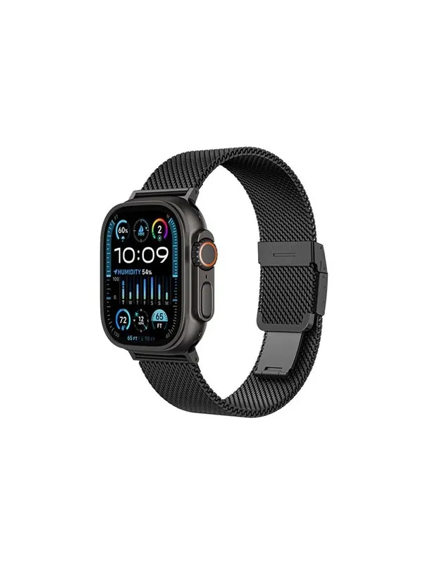 AmazingThing Titan Premium Metal Band for AppleWatch 38/40/41/42/44/45/46/49 mm - Black