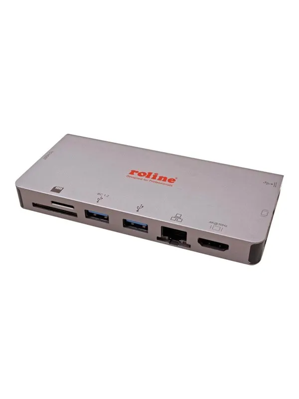 Roline - docking station - USB-C 3.2 - VGA HDMI - 1GbE