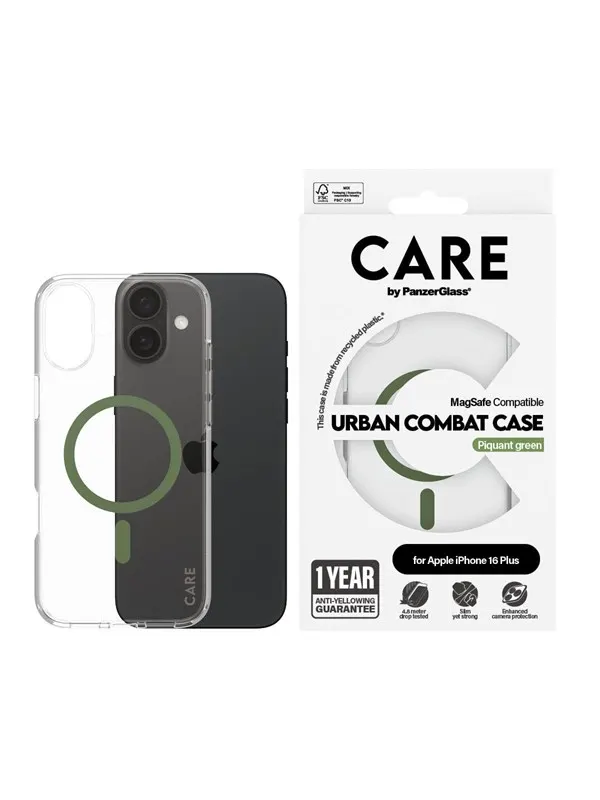 CARE by PanzerGlass Case Flagship Green MagSafe iPhone 16 Plus
