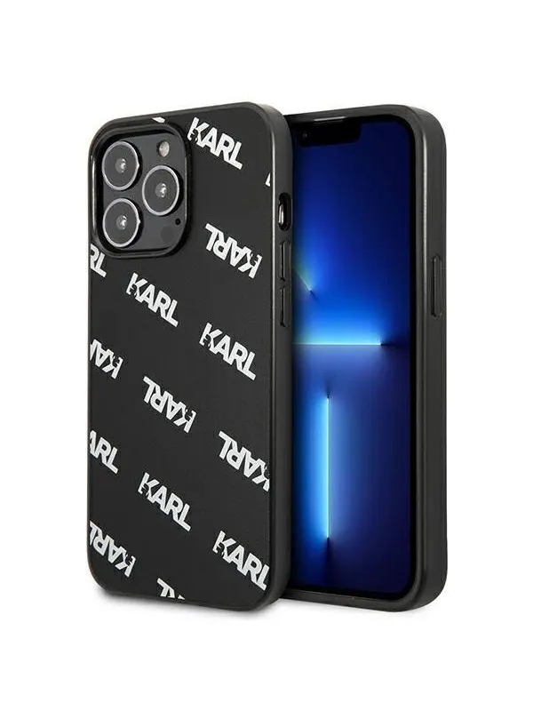 Karl Lagerfeld Allover Case for iPhone 13 Pro / iPhone 13 - Black