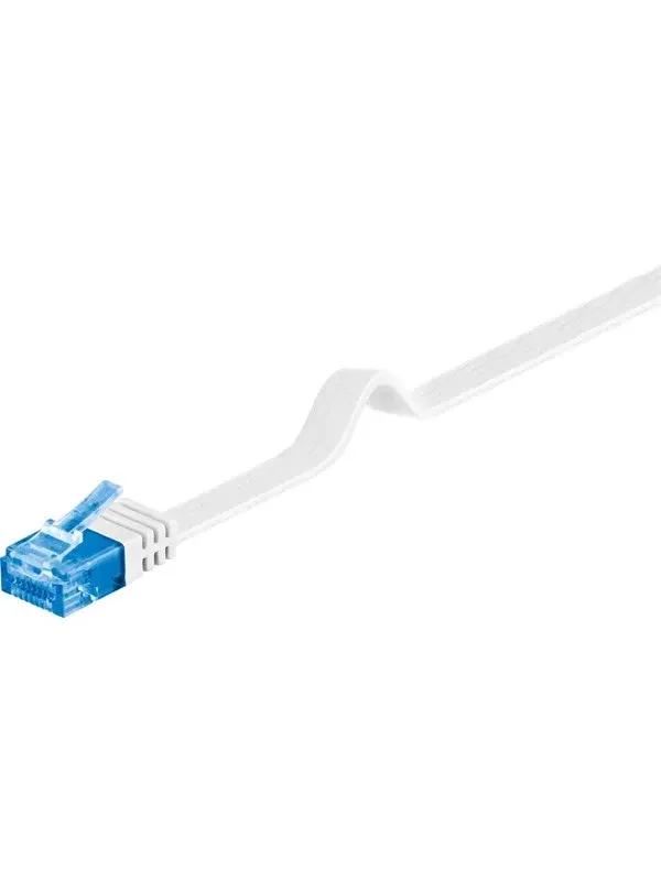 Pro LAN CAT 6A U/UTP flat - Vit - 2m