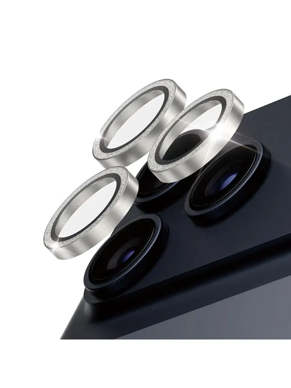 PanzerGlass Hoops® Glitter Silver Camera Lens Protector iPhone 17 Pro | iPhone 17 Pro Max | iPhone 16 Pro | 16 Pro Max
