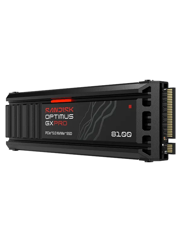 SANDISK Optimus GX PRO 8100 SSD - 8TB - M.2 2280 - PCIe 5.0 - Med värmespridare