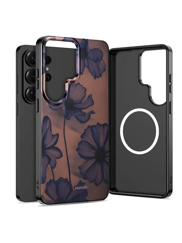 Tech-Protect Lamano MagSafe Case for Samsung Galaxy S26 Ultra - Brown and Purple