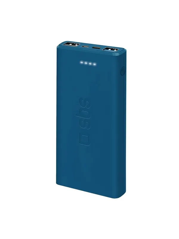 SBS snabbladdande powerbank - 10 000 mAh - Blå - 10000 mAh