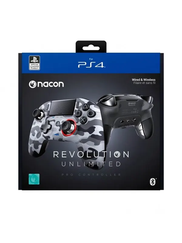 NACON Revolution Unlimited Pro Controller - Camo Grey - Wireless Controller - Sony PlayStation 4