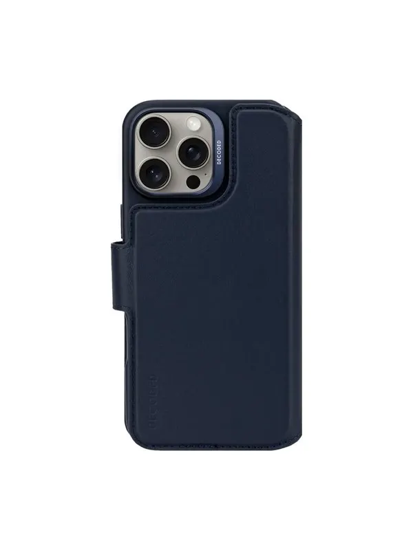 Decoded Leather Detachable Wallet for iPhone 16 Pro Max Navy